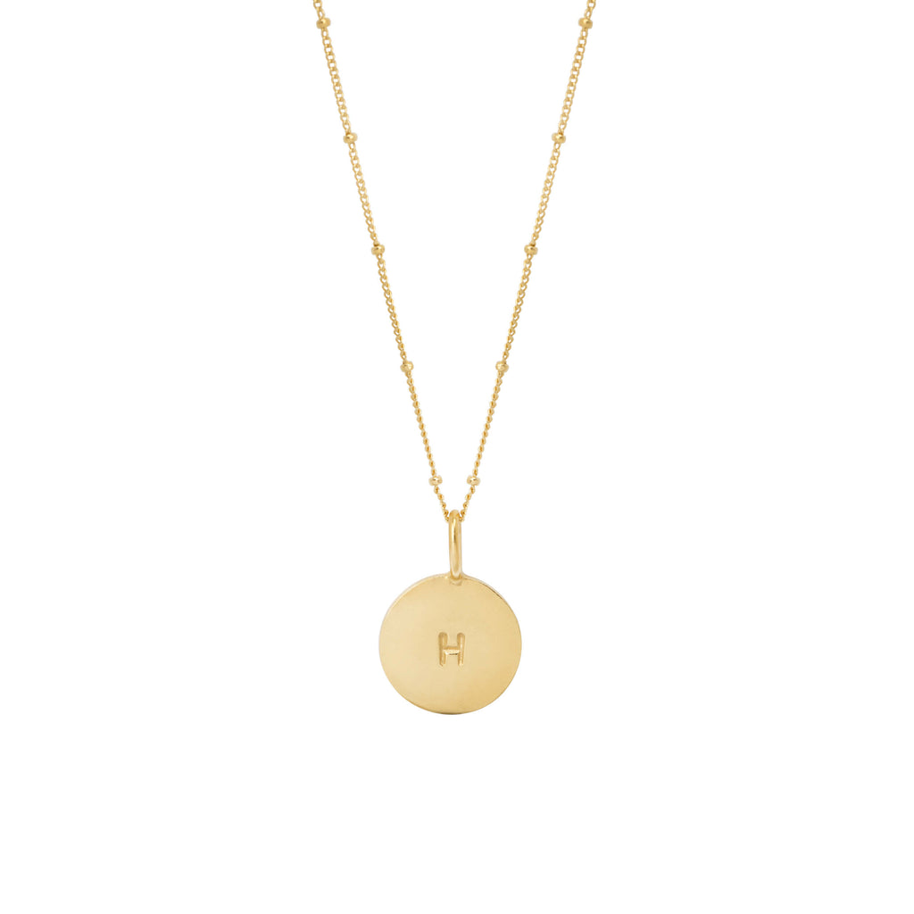 Gold personalised necklace, gold initial necklace 
