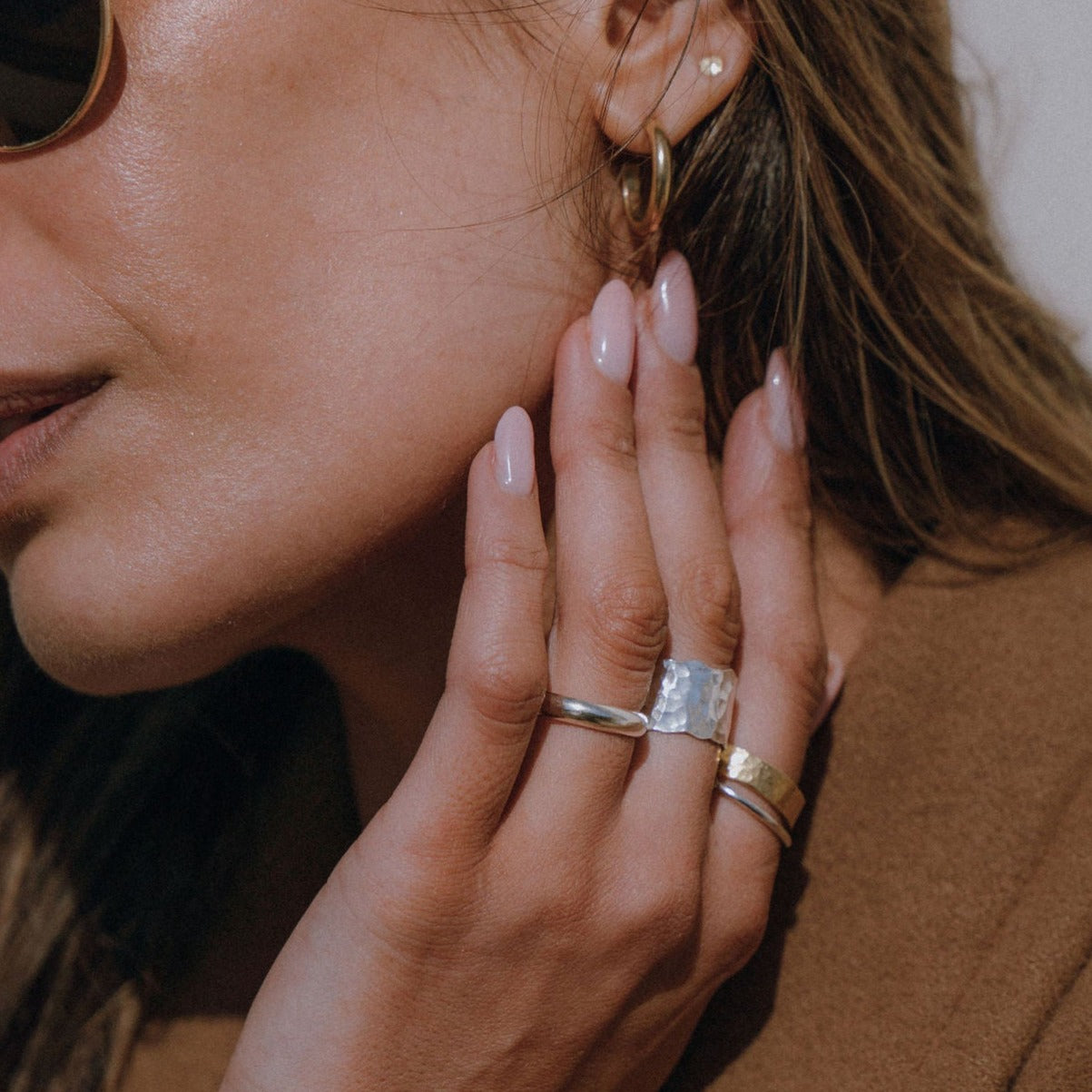 catherine ring, rebecca ring, laura ring, christina ring, hammered silver rings, eleanor jewellery design rings