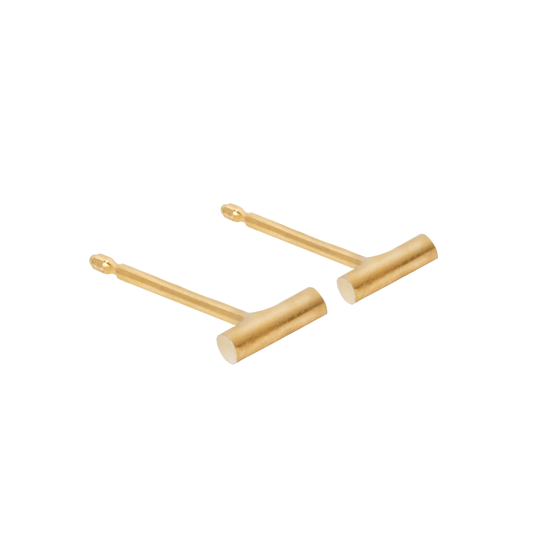 mini gold bar studs, tiny gold studs, second piercing studs