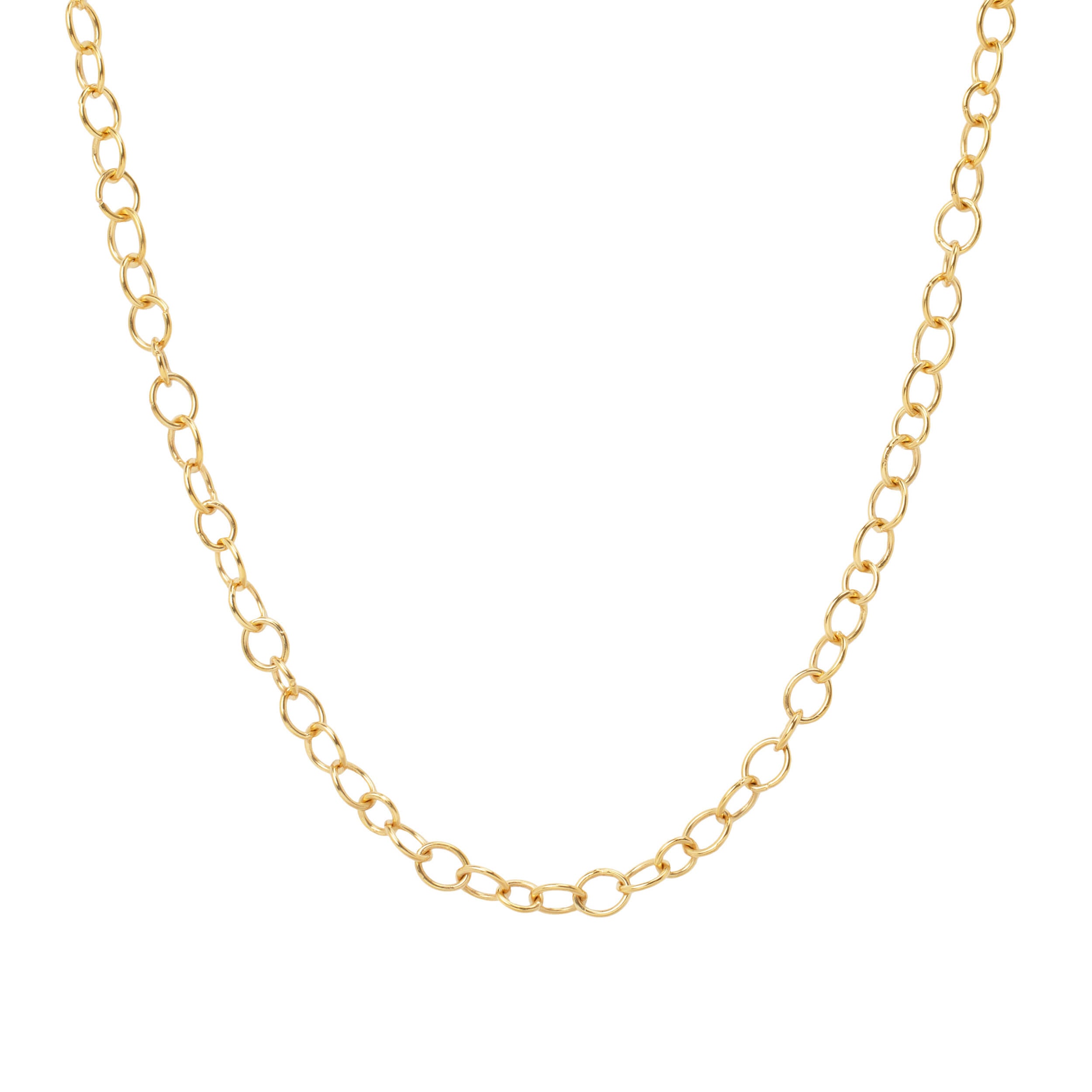 gold chunky chain necklace, solid chain necklace, gold plated chunky chain, gold vermeil chunky chain