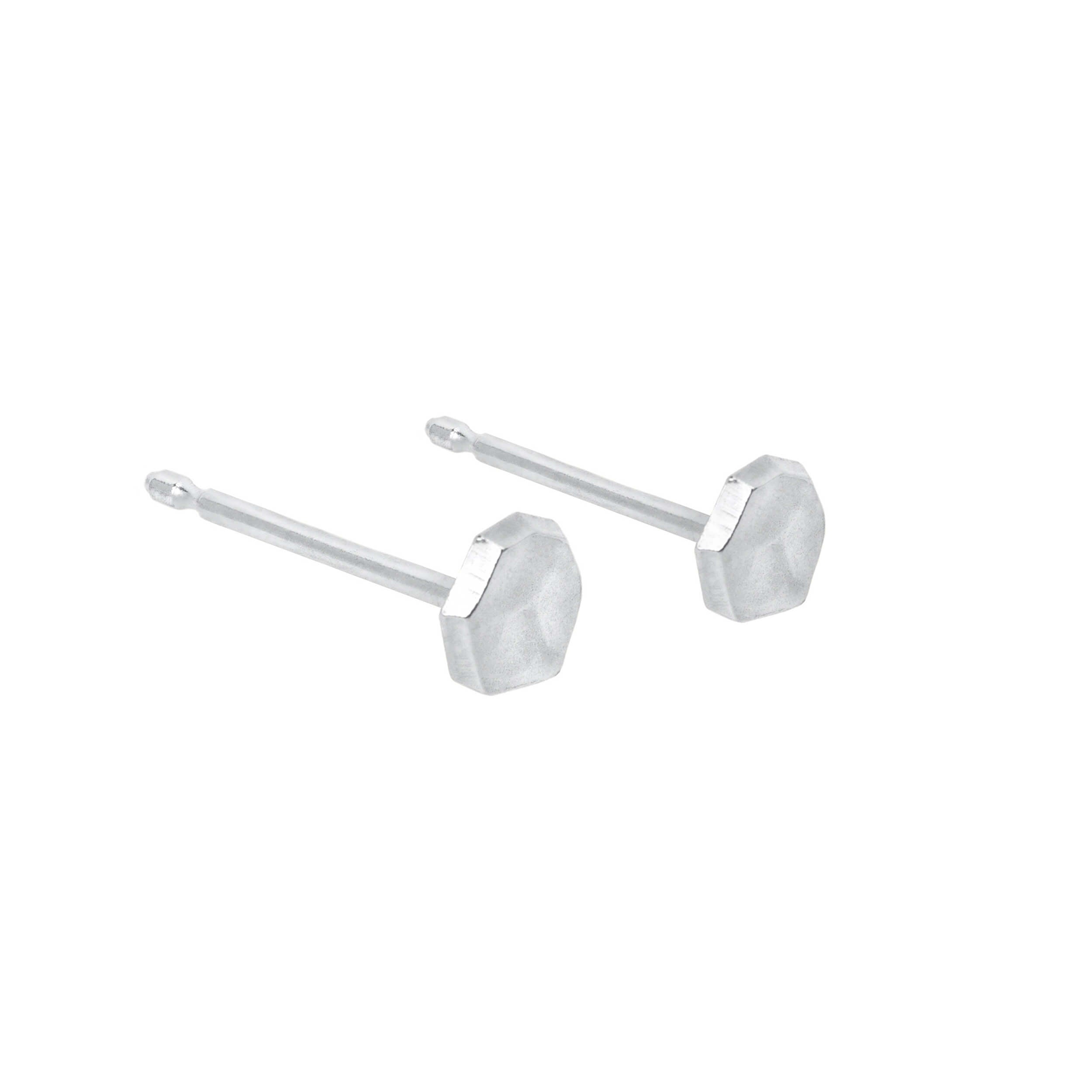 christina studs, hammered studs, dainty studs, textured silver tuds