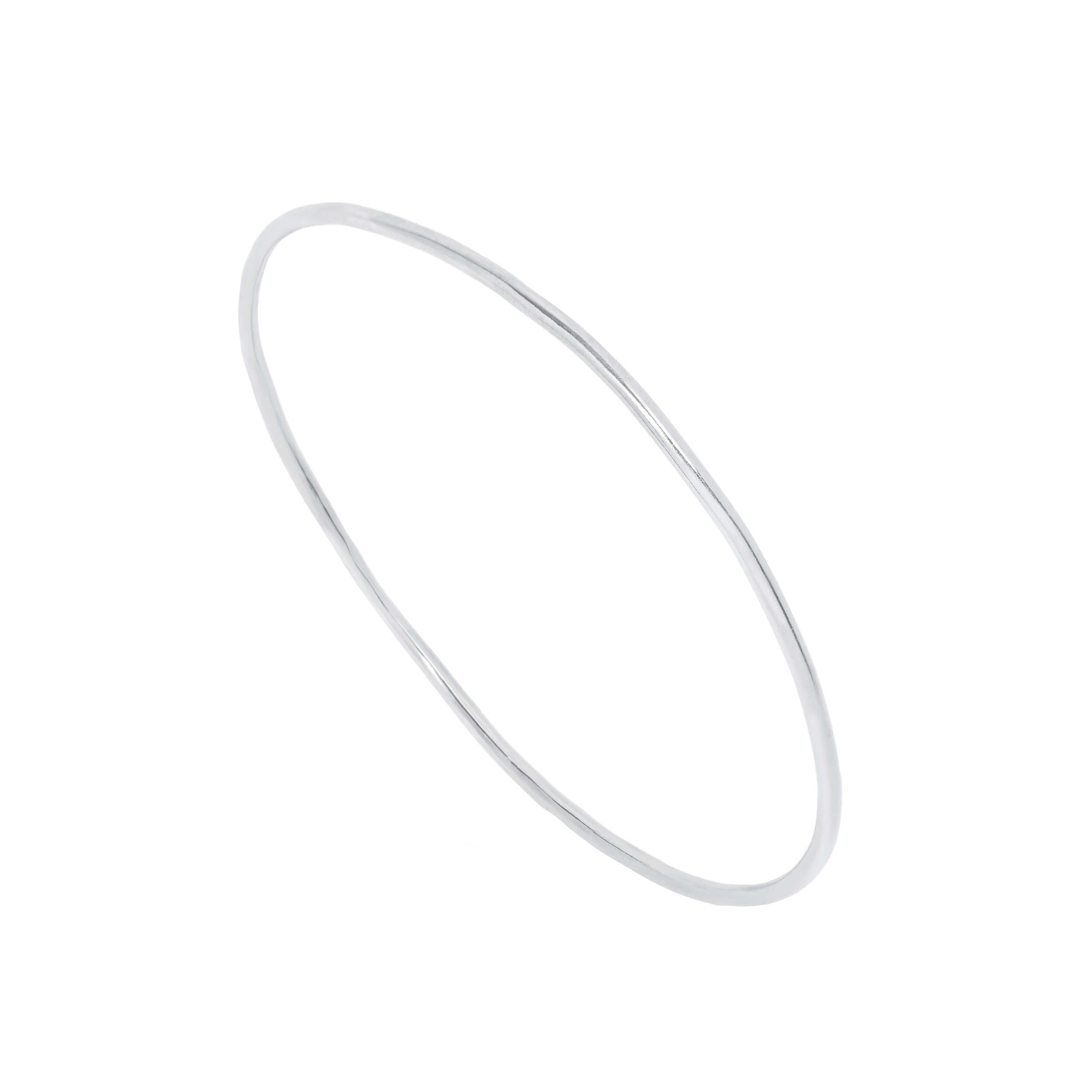 silver lynsey bangle, slim stacking bangle