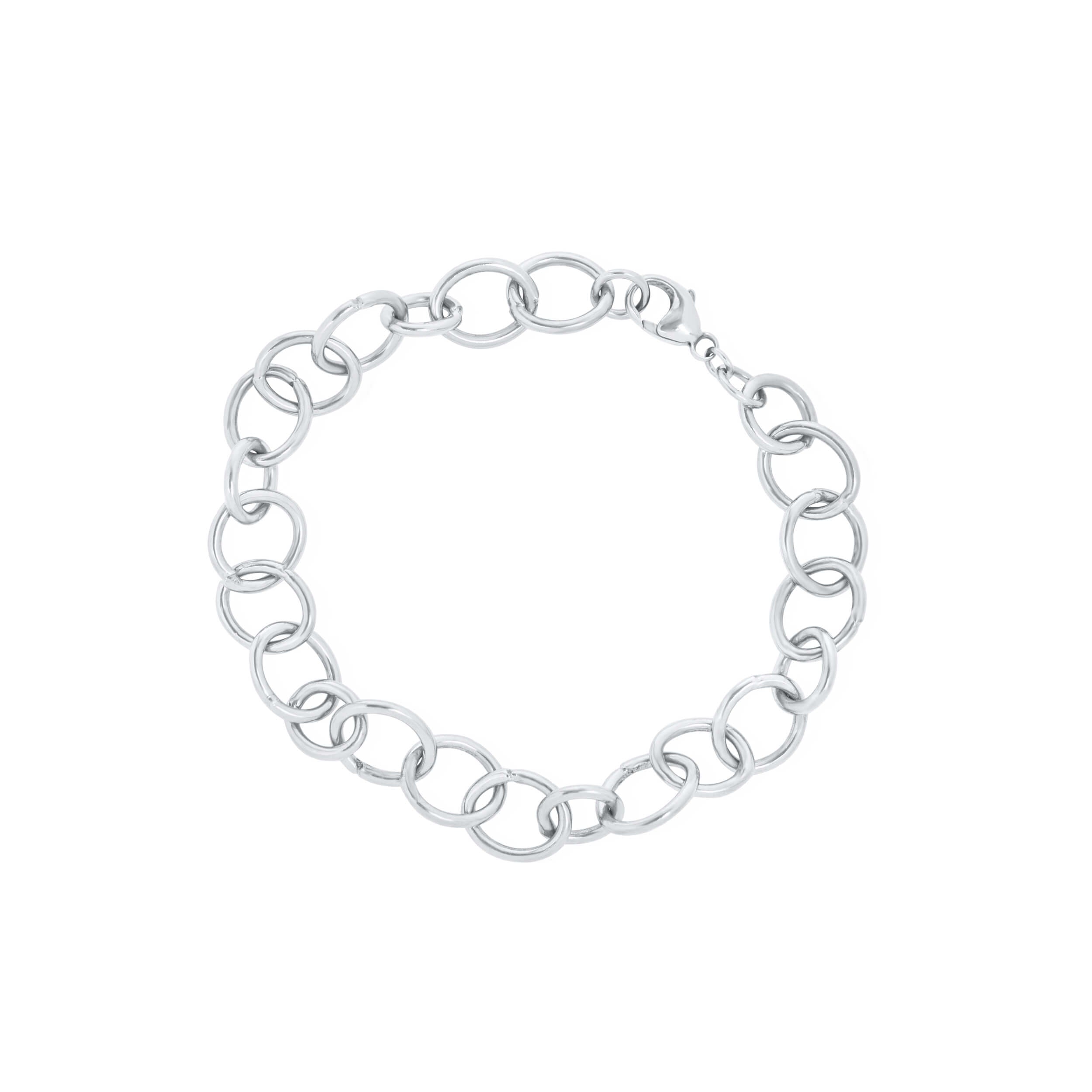 manchester link chain bracelet, manchester bracelet, chunky chain bracalet, silver chain
