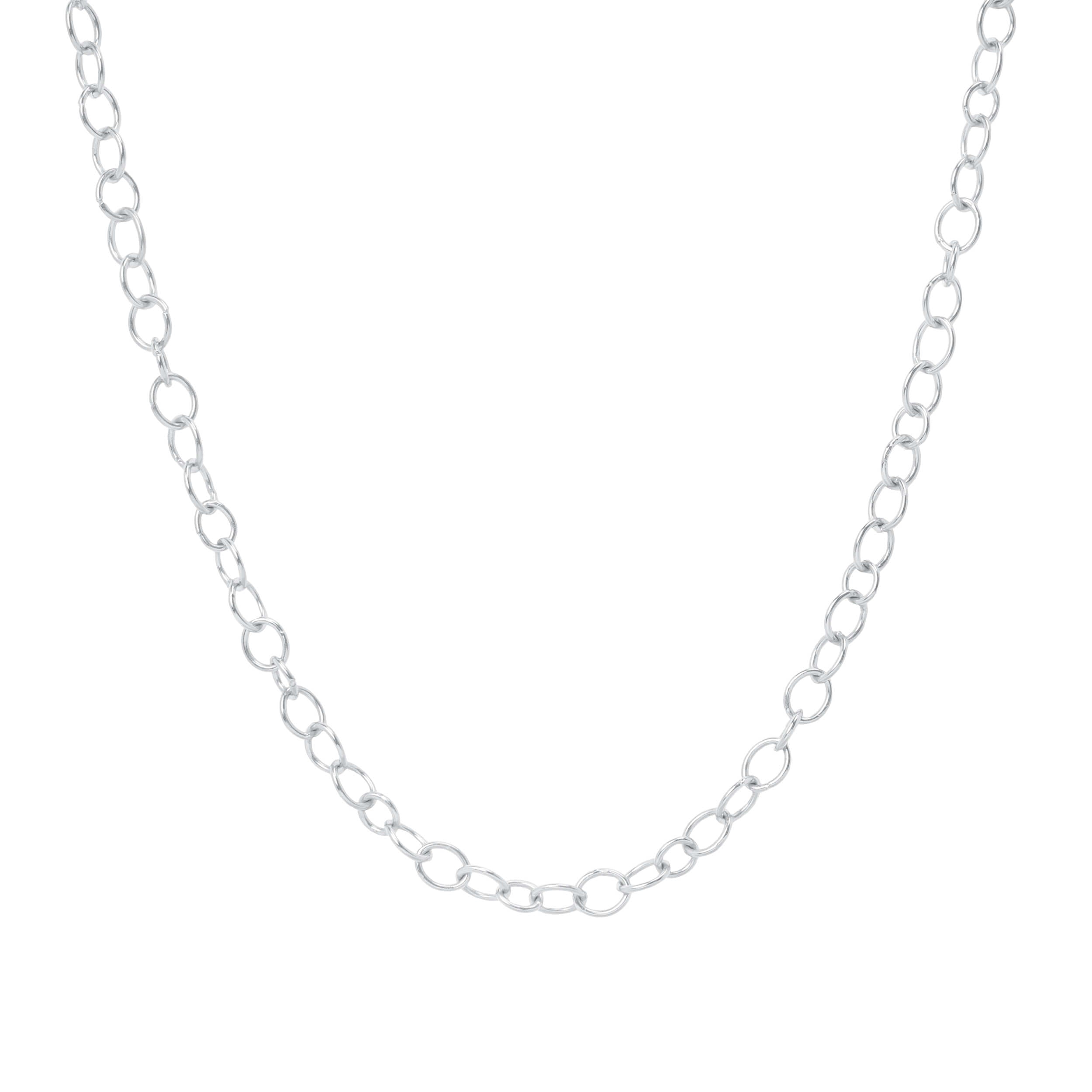 handmade silver chain, chunky silver chain