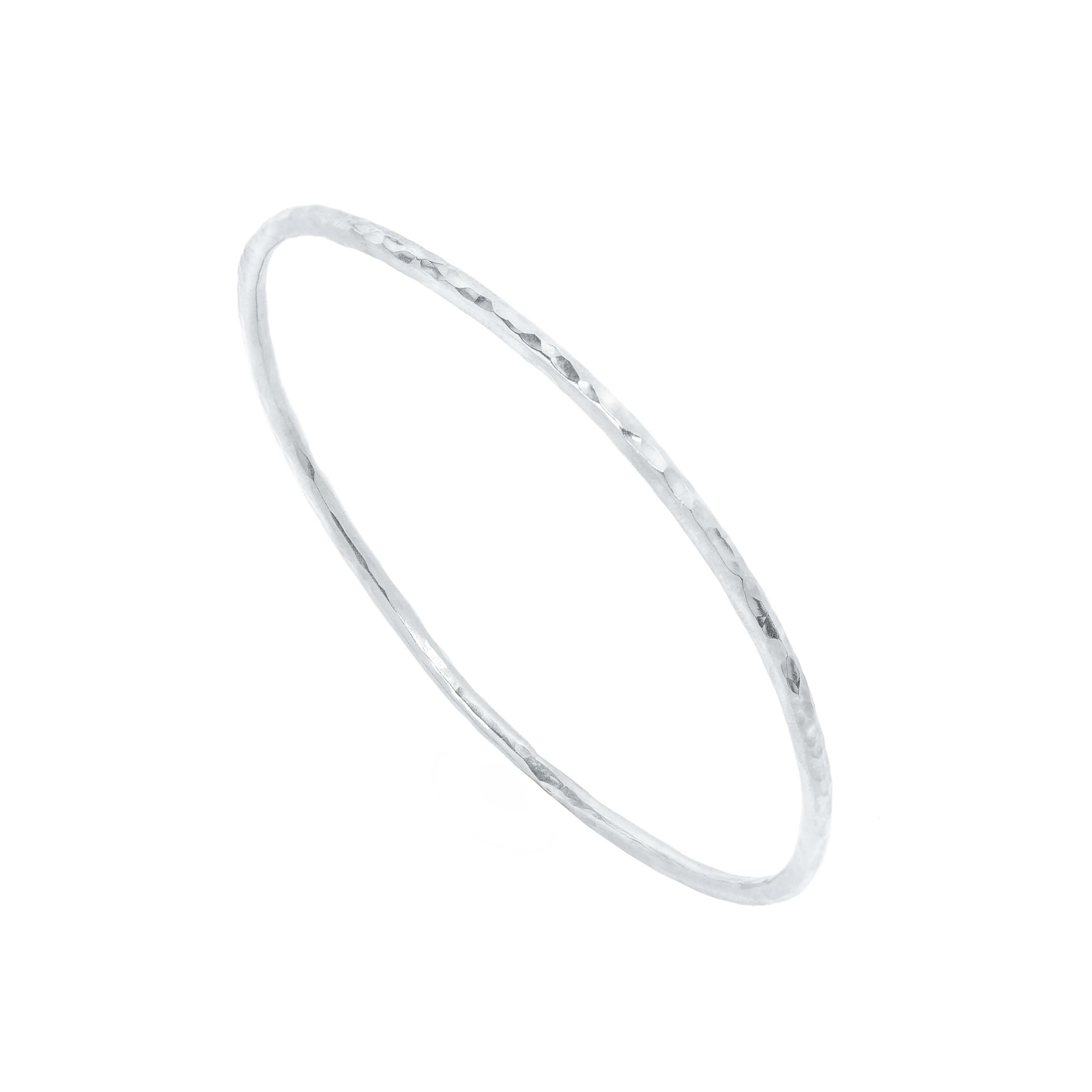 silver rebecca bangle, hammered silver bangle, textured silver bangle