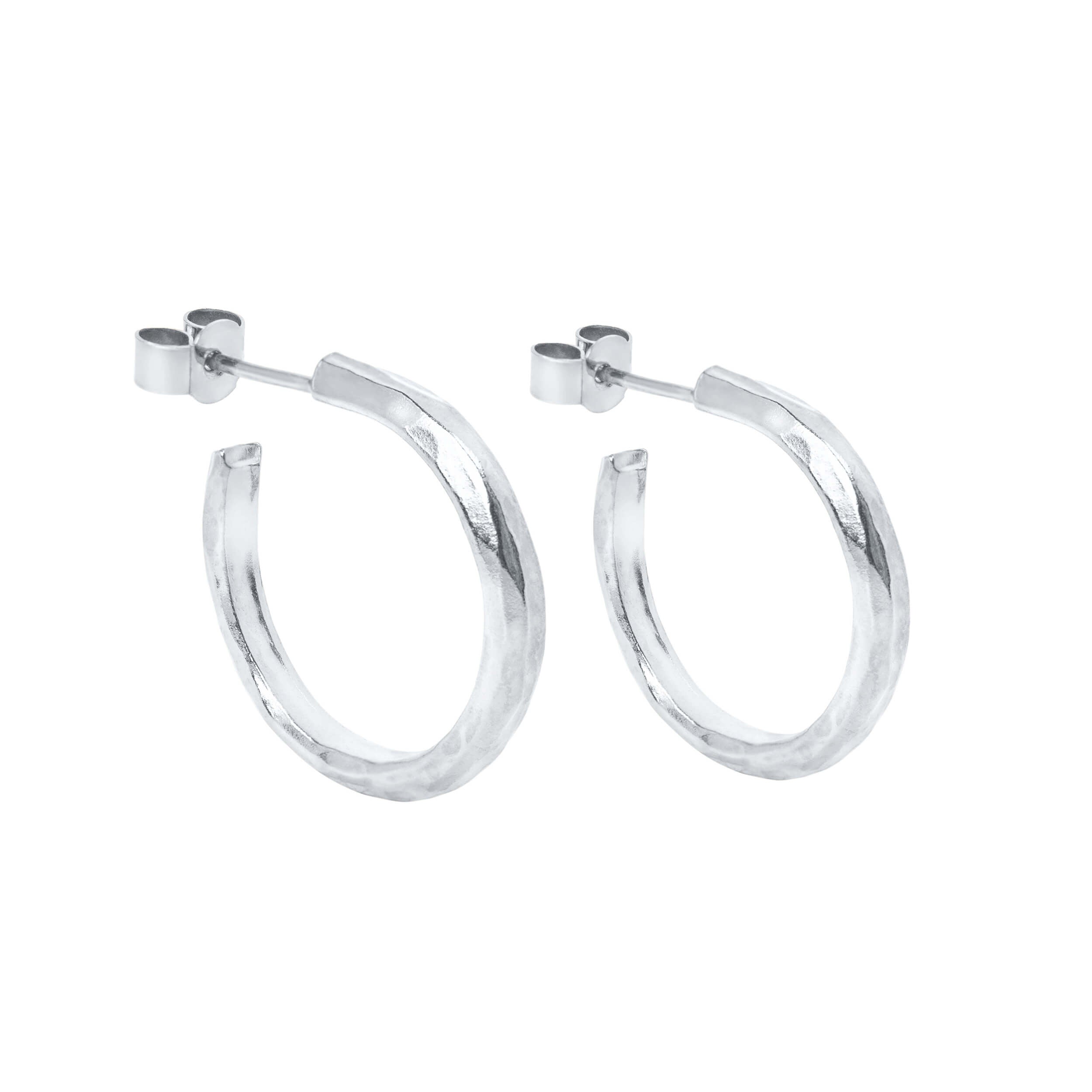 mini silver hoops, mini rebecca hoops