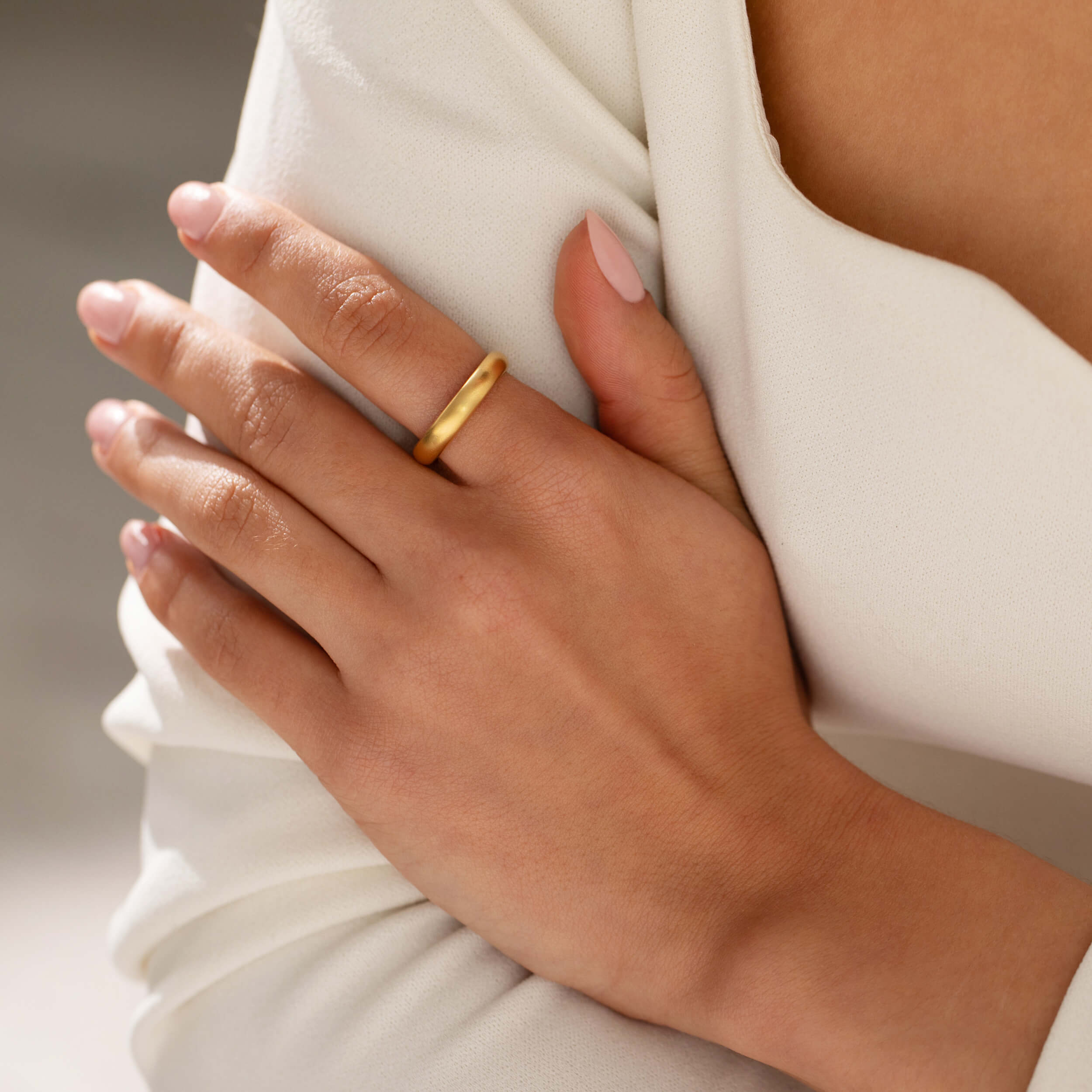 gold stacking ring, gold plated ring