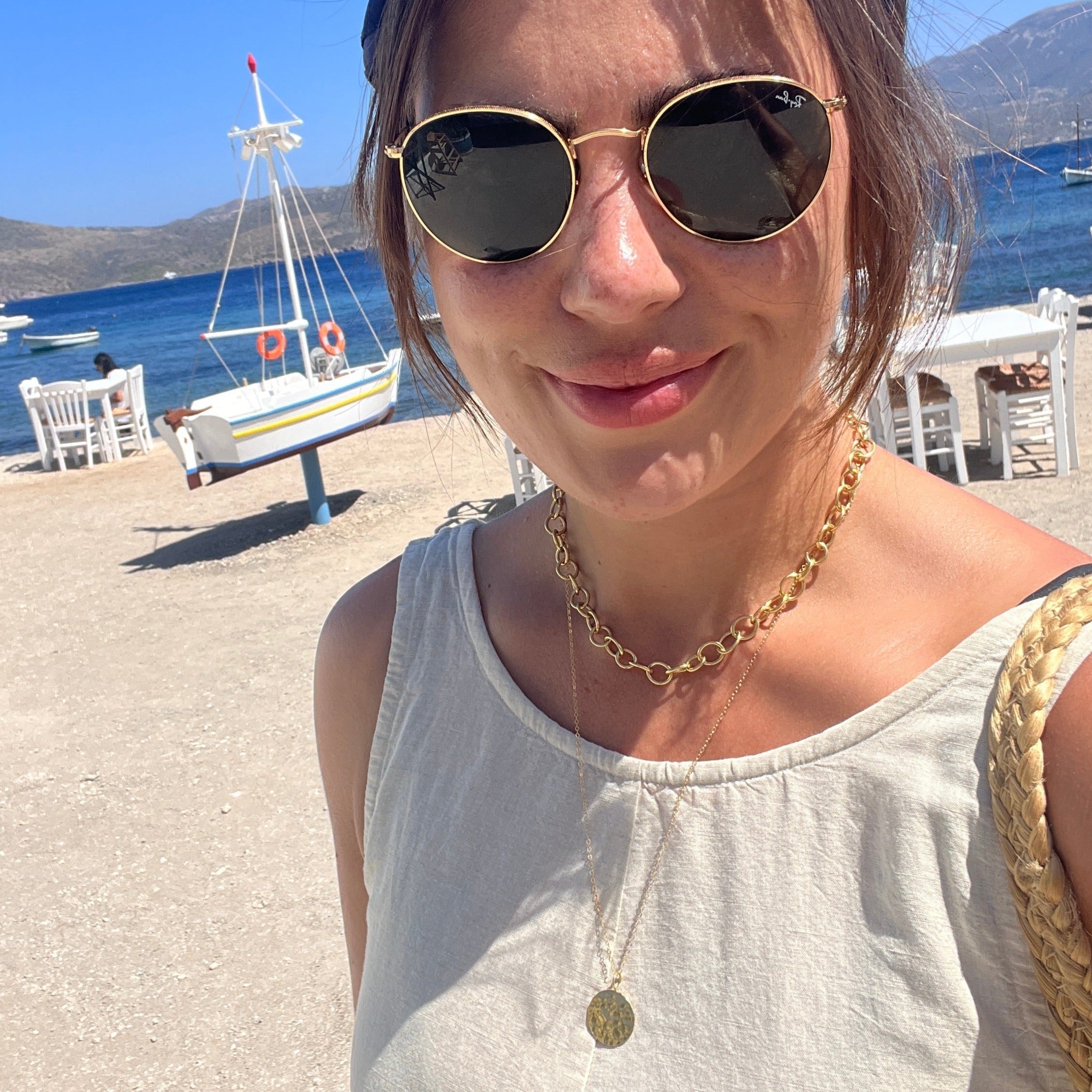 chunky gold chain, gold layering chain,