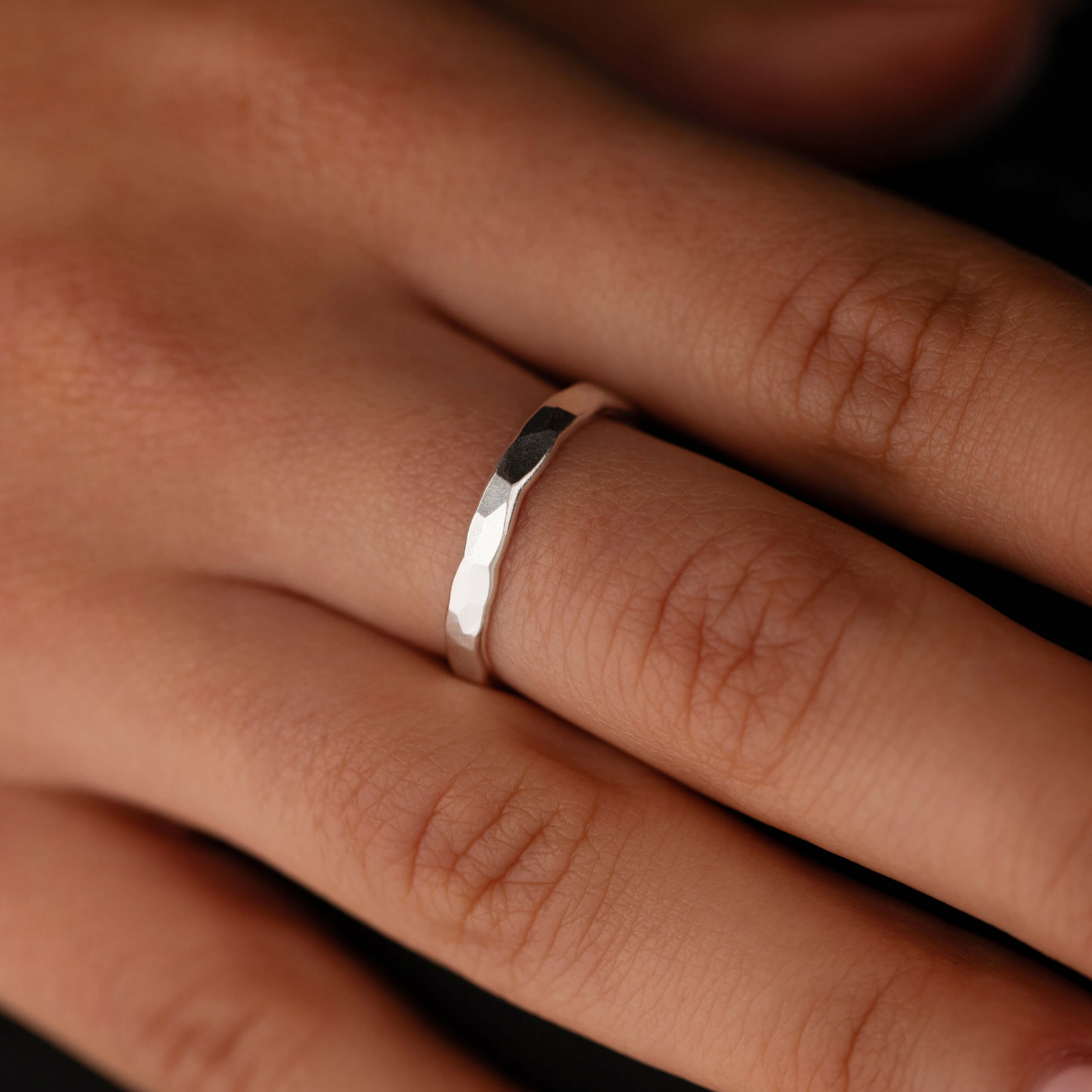 earth ring, eleanor jewellery design, hammered silver ring, 925 sterling silver ring