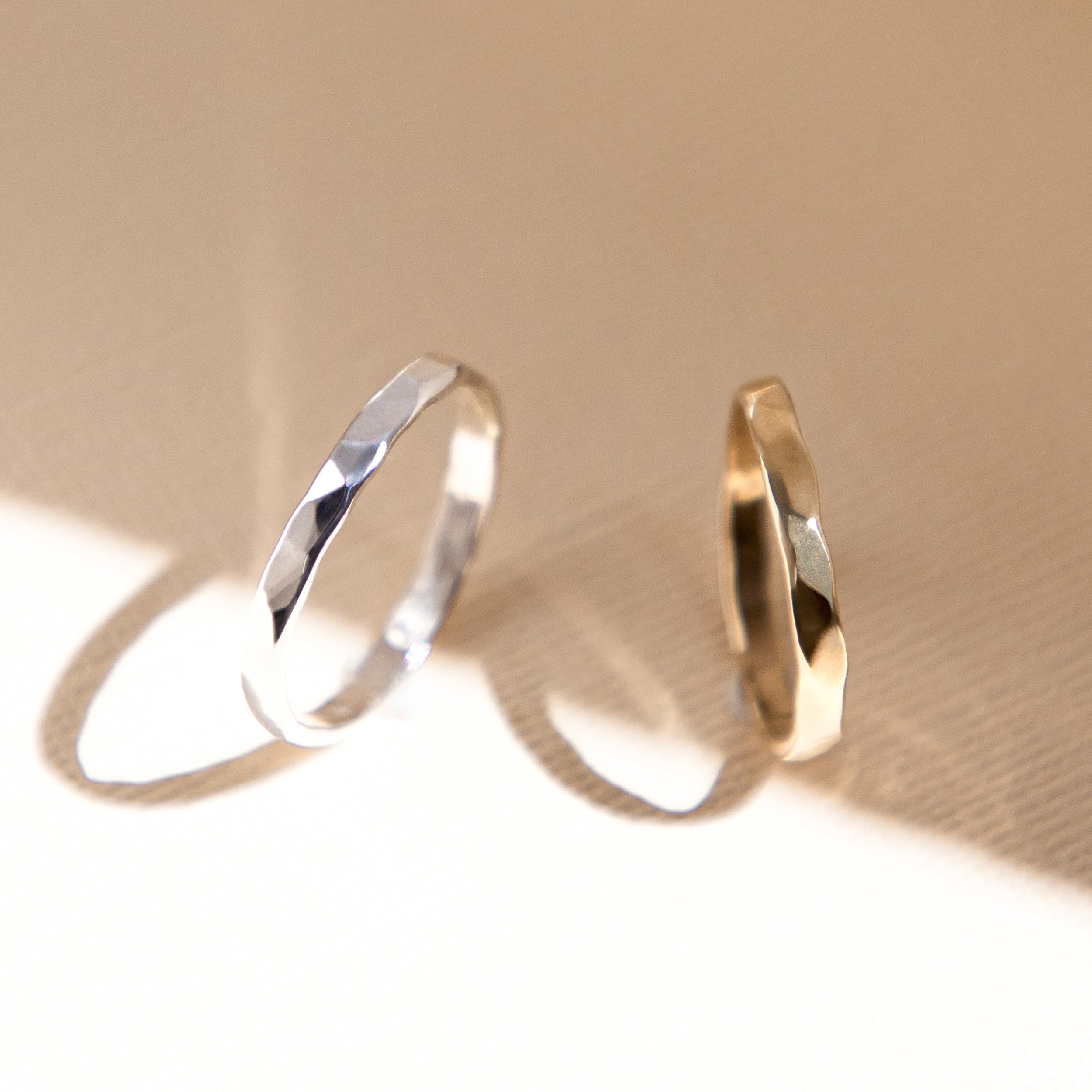 earth ring, hammered silver ring, flat hammered silver ring, gold hammered ring, flat ring, textured silver ring, jewellery made in the uk, silver ring uk, alternative wedding ring