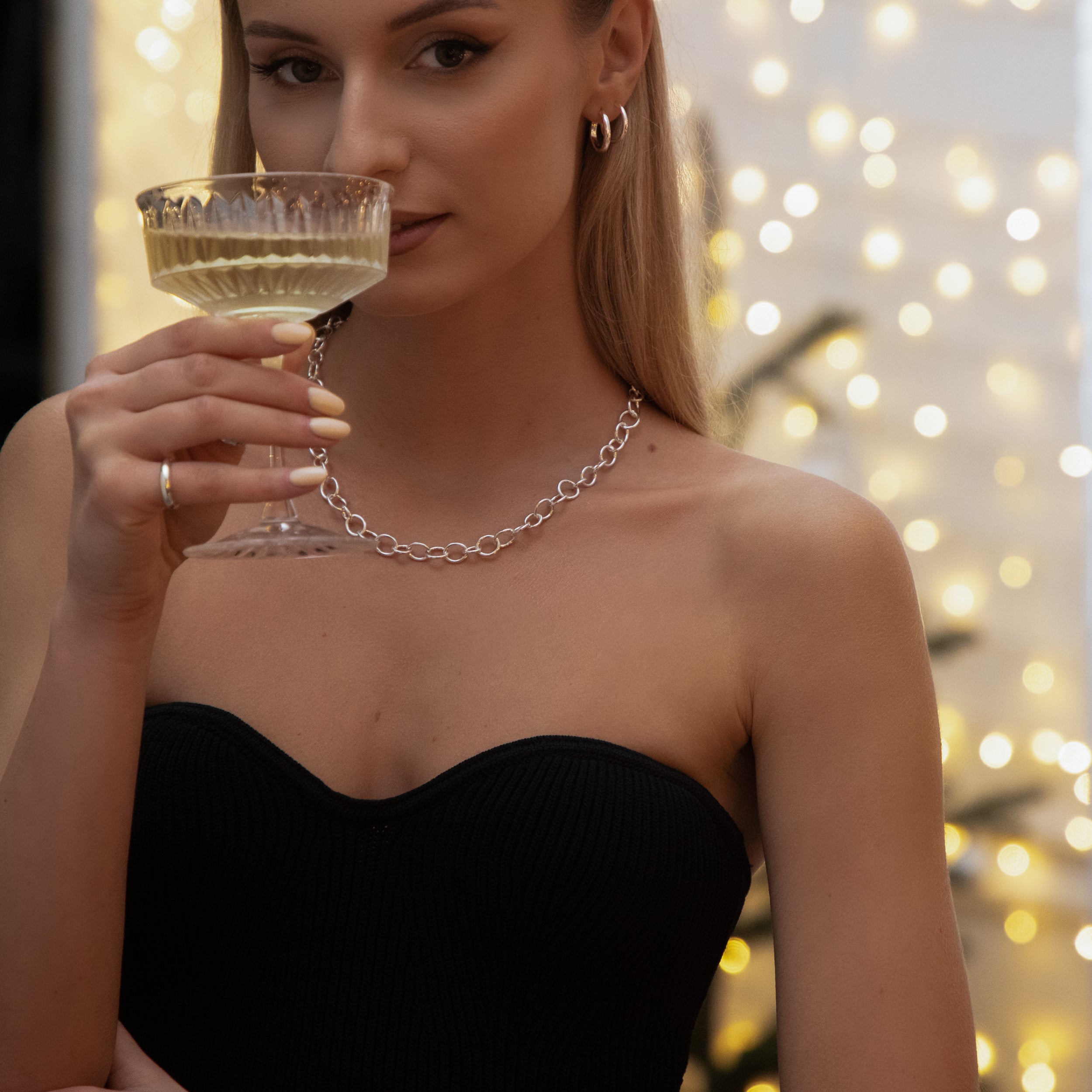 handmade chunky silver chain