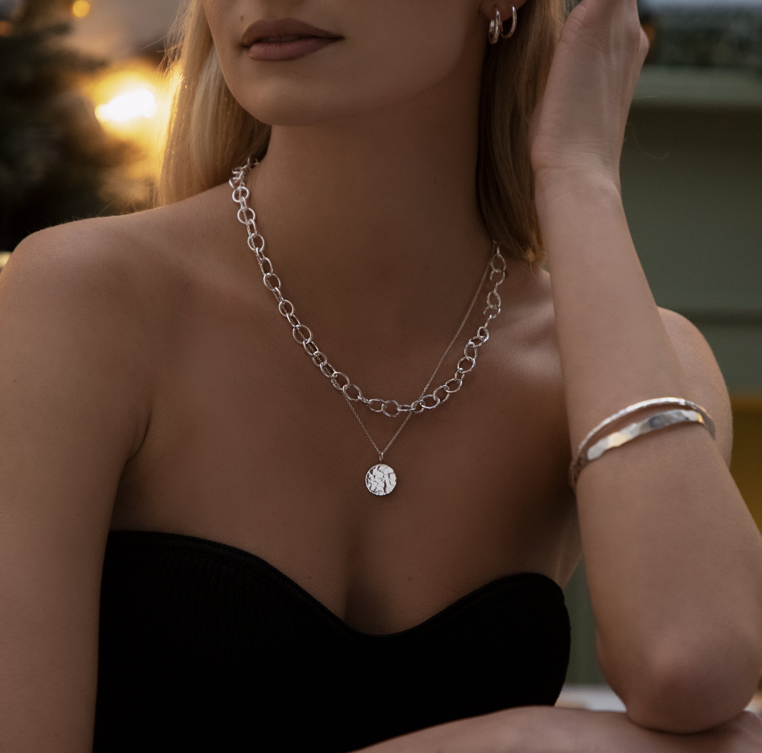 handmade silver jewellery, gabriella necklace, eleanor jewellery design, ejd