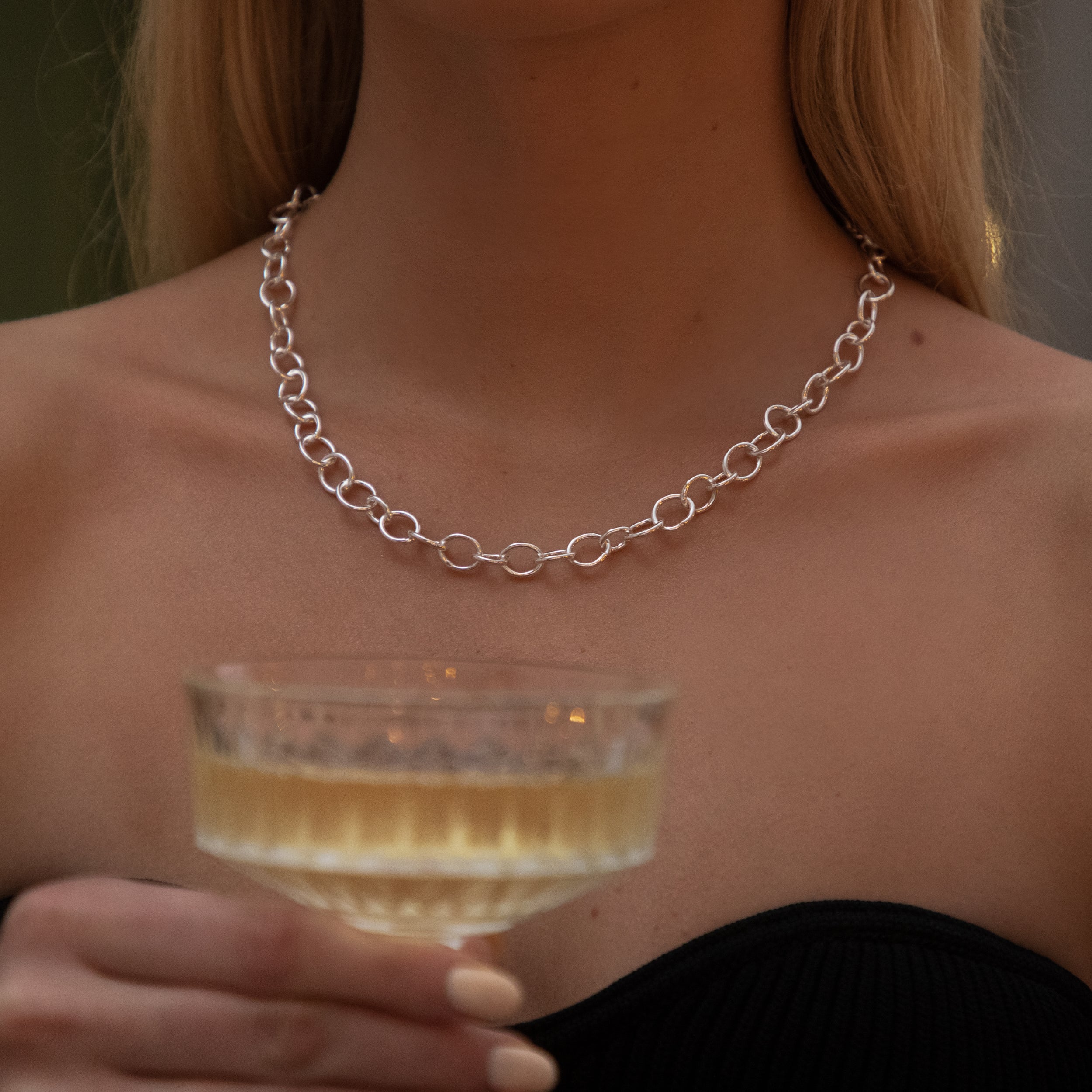 handmade silver chain, hand crafted silver chain