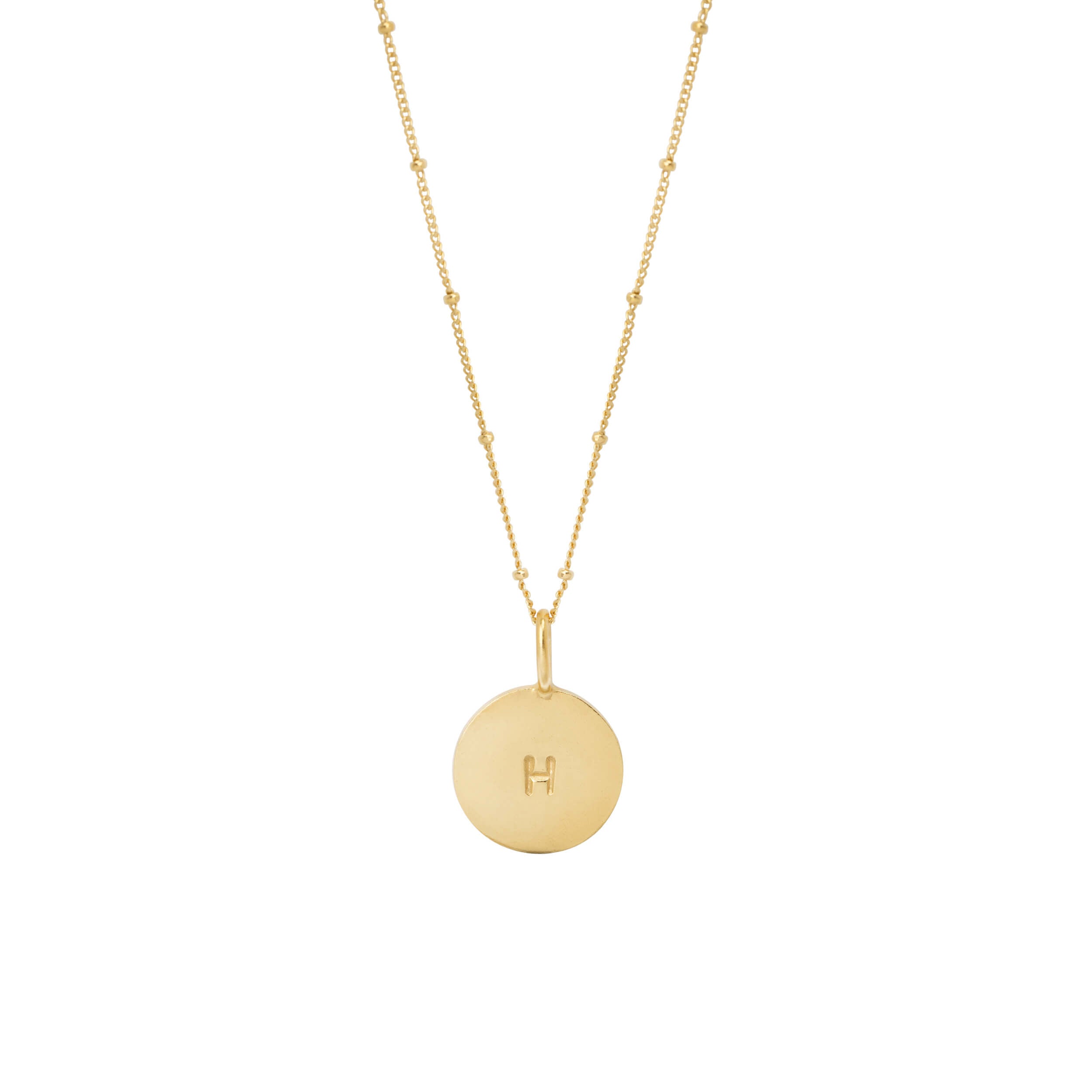 Gold personalised necklace, gold initial necklace 