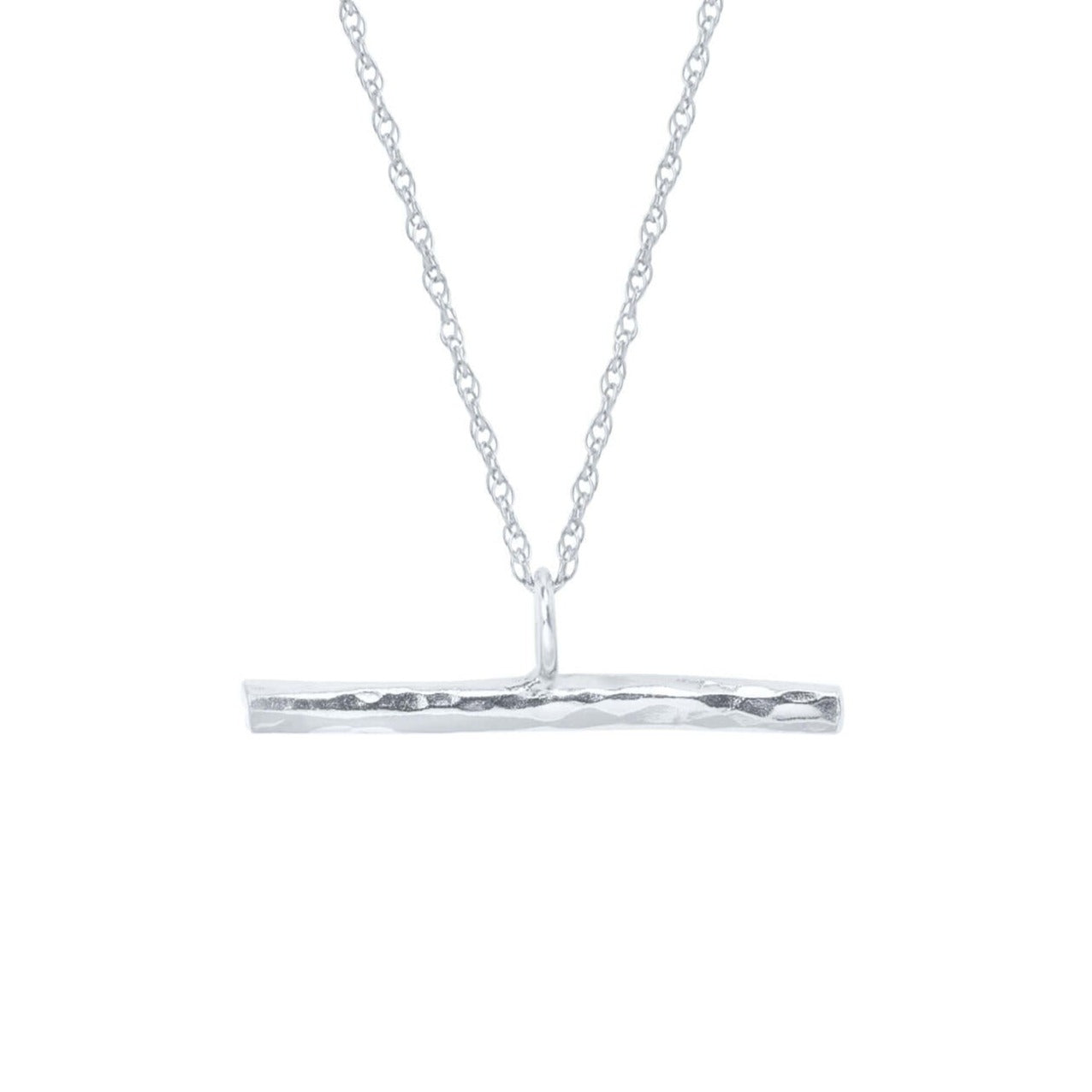 silver earth tbar, t-bar necklace, sterling silver tbar, sterling silver t-bar