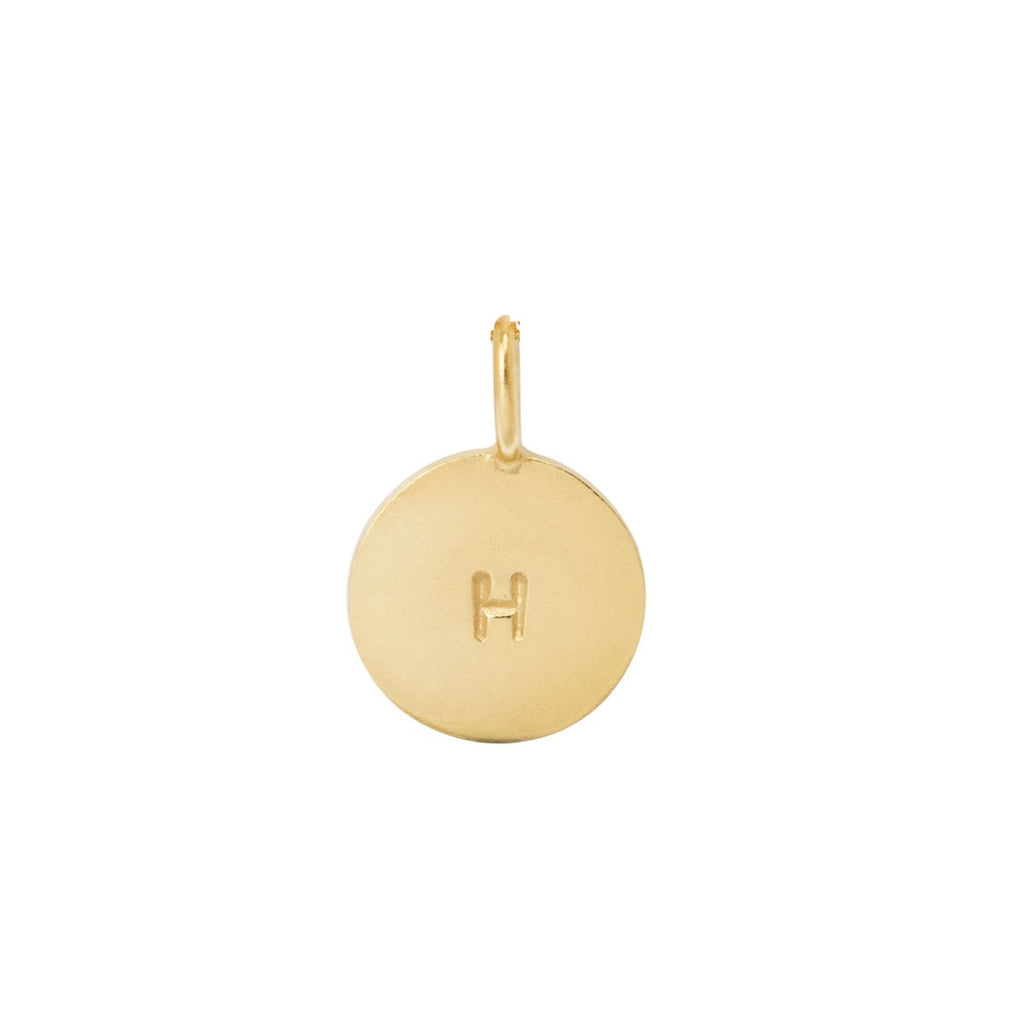 gold initial pendant