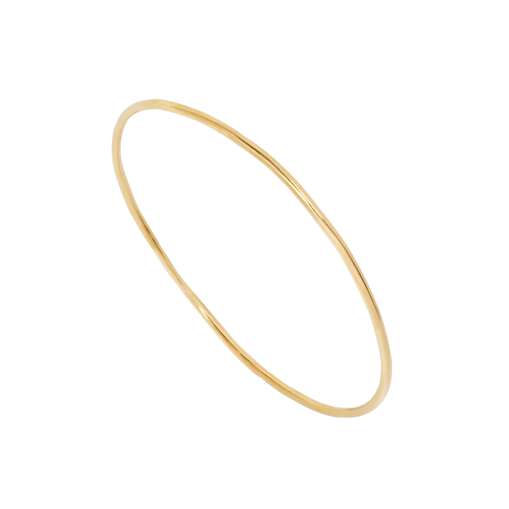 gold lynsey bangle, gold plated slim bangle, gold dainty bangle, eleanor jewellery design