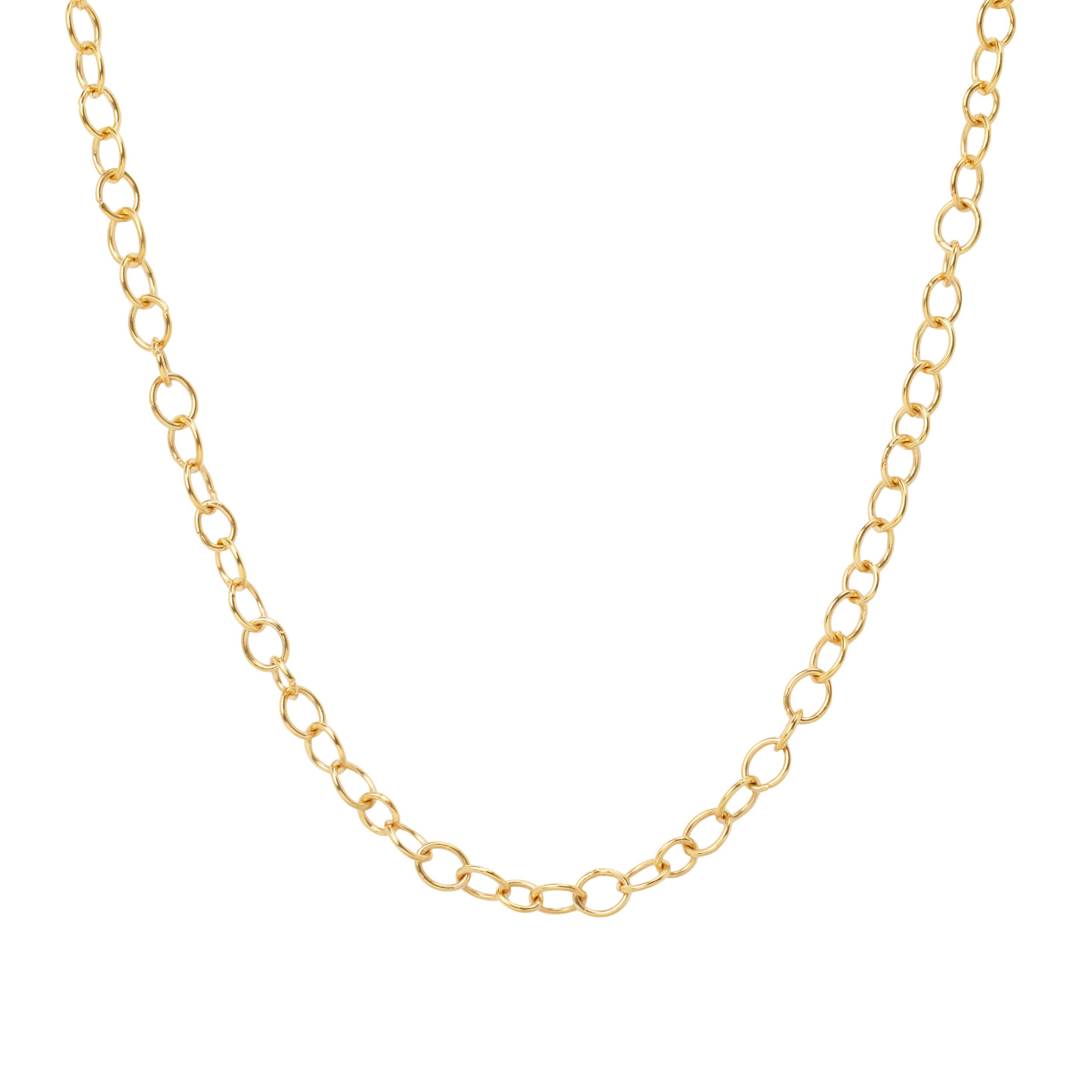 gold chunky chain necklace, solid chain necklace, gold plated chunky chain, gold vermeil chunky chain
