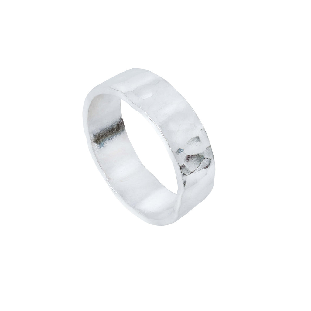 silver christina ring, thick hammered ring, eleanor jewellery design, christina ring silver, chunkyhammered ring