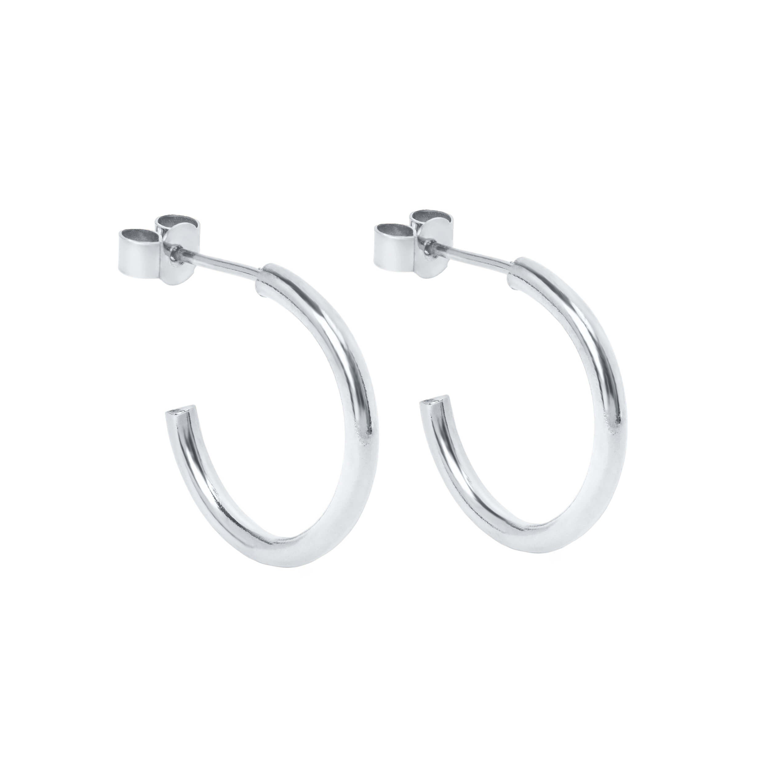 mini silver hoops, silver lynsey hoop minis, silver huggies, 925 sterling silver earrings, hypoallergenic earrings