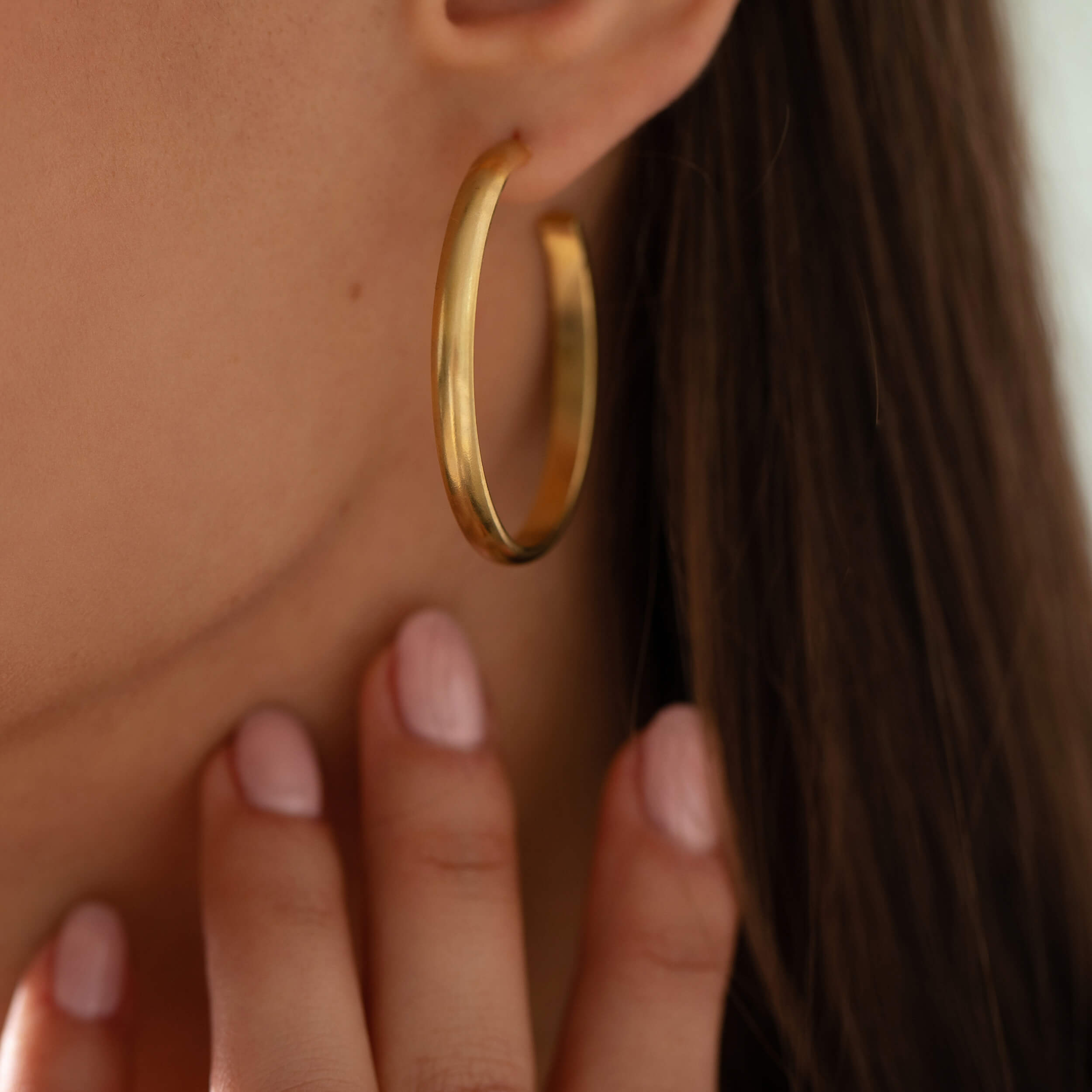 chunky gold hoops, gold vermeil hoops, gold plated hoops, 18 carat gold hoops
