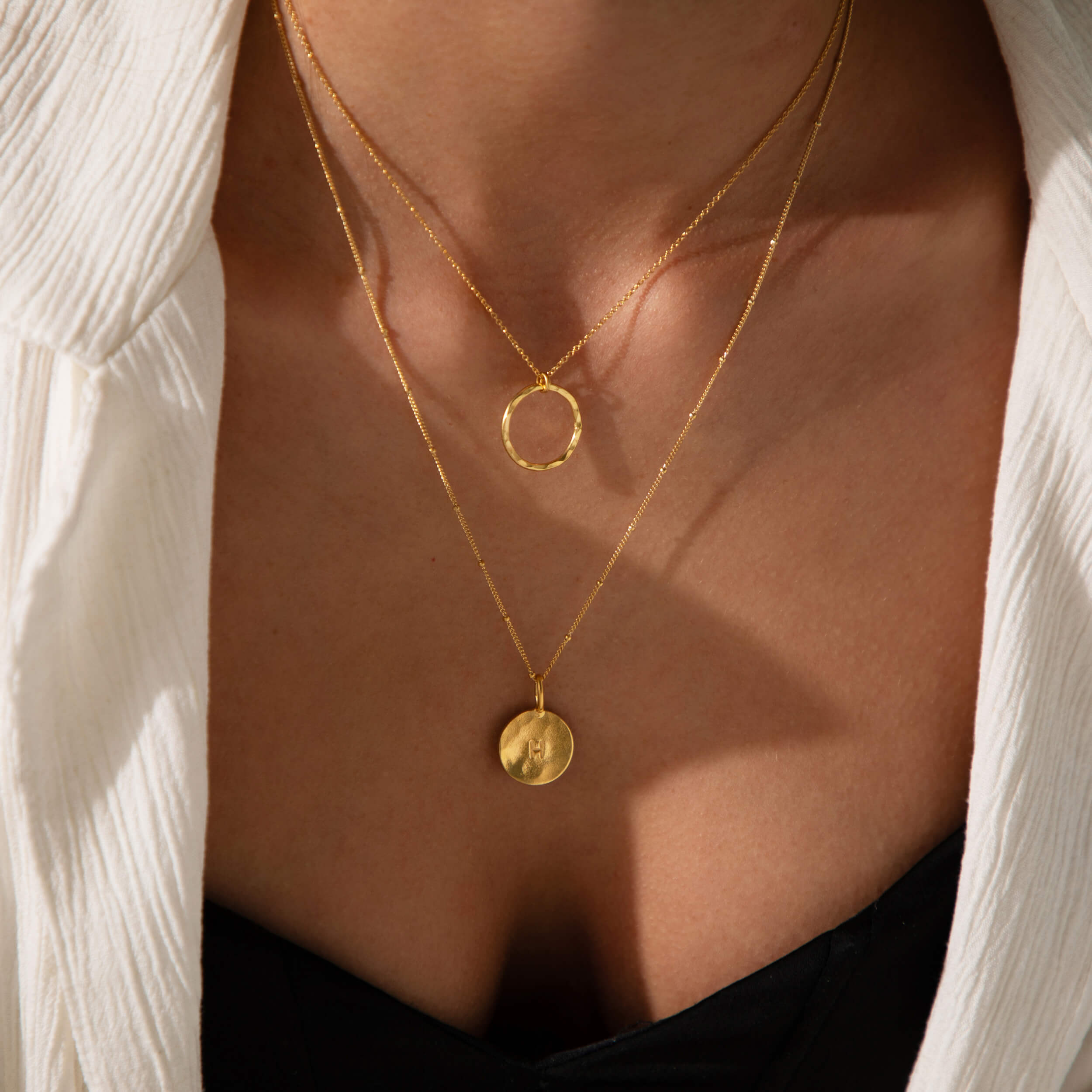 sheila necklace, initial necklace, ejd necklace, eleanor jewellery desig