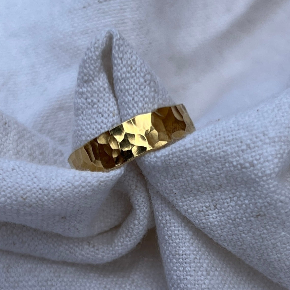 organic gold ring, textured gold ring, gold vermeil ring, 18 carat gold ring