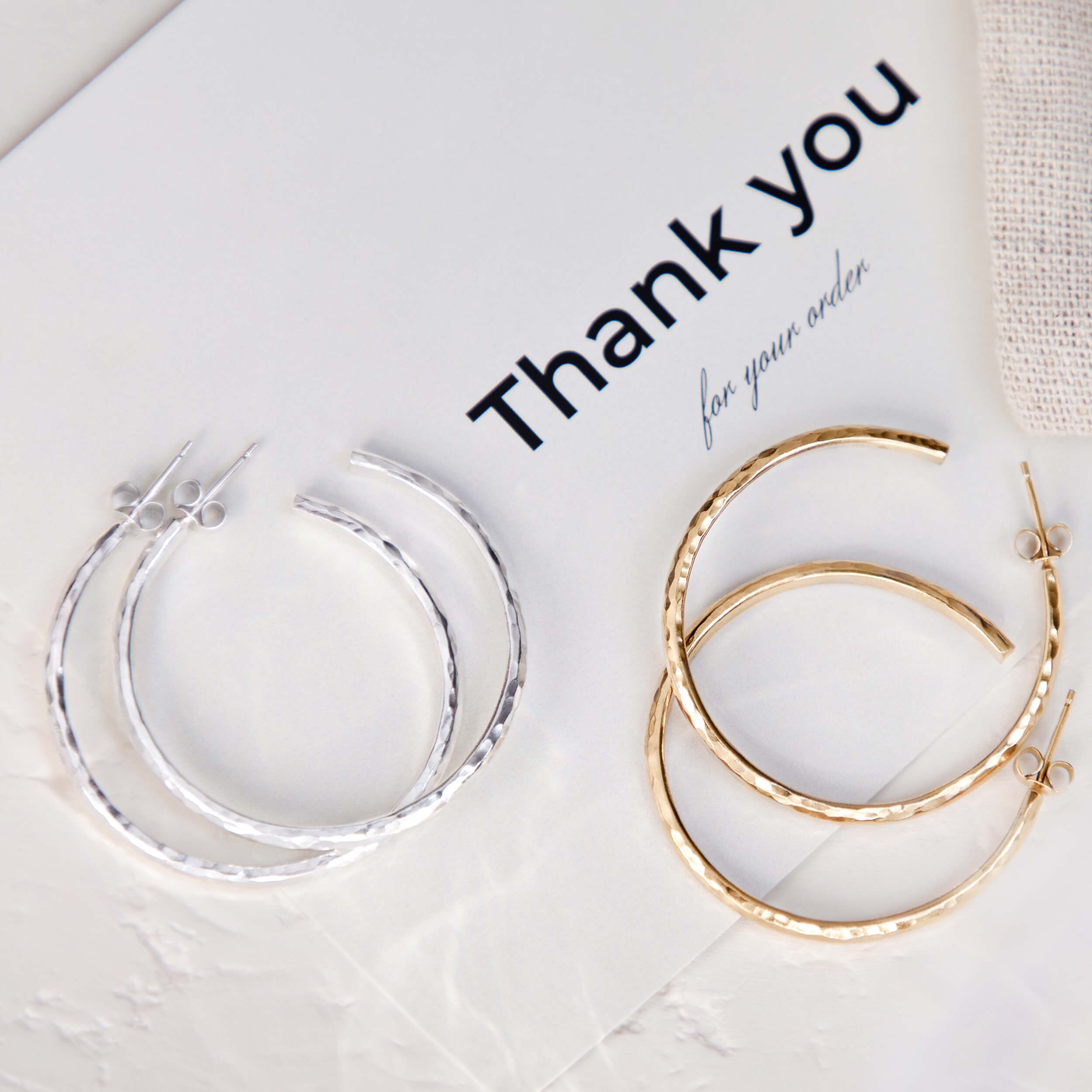 hammered silver hoops, large silver hoops, large gold hoops, 4cm diamater hoops